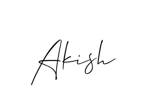 How to Draw Akish signature style? Allison_Script is a latest design signature styles for name Akish. Akish signature style 2 images and pictures png