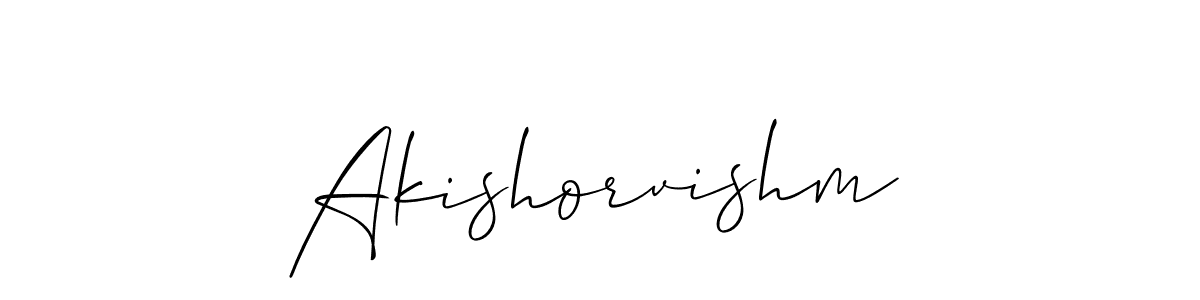 The best way (Allison_Script) to make a short signature is to pick only two or three words in your name. The name Akishorvishm include a total of six letters. For converting this name. Akishorvishm signature style 2 images and pictures png