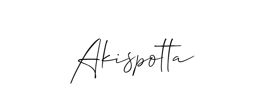 How to Draw Akispotta signature style? Allison_Script is a latest design signature styles for name Akispotta. Akispotta signature style 2 images and pictures png