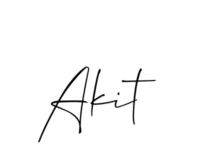 You should practise on your own different ways (Allison_Script) to write your name (Akit) in signature. don't let someone else do it for you. Akit signature style 2 images and pictures png