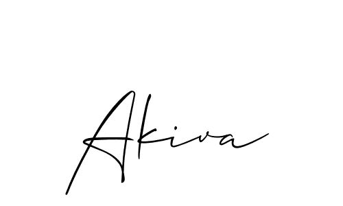 Create a beautiful signature design for name Akiva. With this signature (Allison_Script) fonts, you can make a handwritten signature for free. Akiva signature style 2 images and pictures png