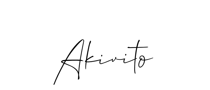 How to make Akivito signature? Allison_Script is a professional autograph style. Create handwritten signature for Akivito name. Akivito signature style 2 images and pictures png