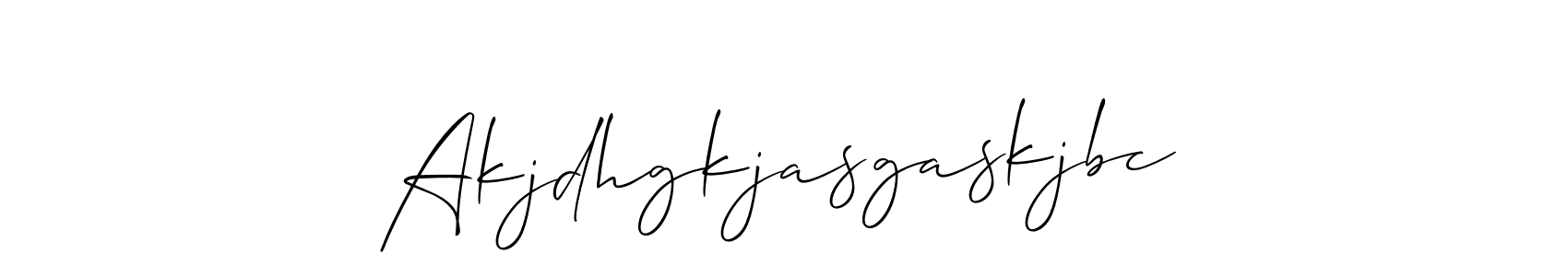 How to Draw Akjdhgkjasgaskjbc signature style? Allison_Script is a latest design signature styles for name Akjdhgkjasgaskjbc. Akjdhgkjasgaskjbc signature style 2 images and pictures png