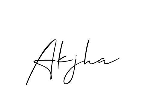 How to Draw Akjha signature style? Allison_Script is a latest design signature styles for name Akjha. Akjha signature style 2 images and pictures png