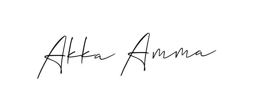 The best way (Allison_Script) to make a short signature is to pick only two or three words in your name. The name Akka Amma include a total of six letters. For converting this name. Akka Amma signature style 2 images and pictures png