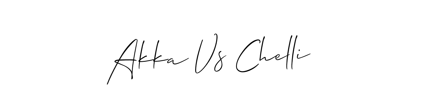 You should practise on your own different ways (Allison_Script) to write your name (Akka Vs Chelli) in signature. don't let someone else do it for you. Akka Vs Chelli signature style 2 images and pictures png