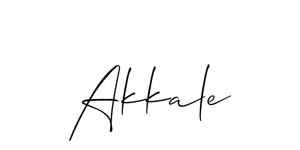 How to make Akkale signature? Allison_Script is a professional autograph style. Create handwritten signature for Akkale name. Akkale signature style 2 images and pictures png