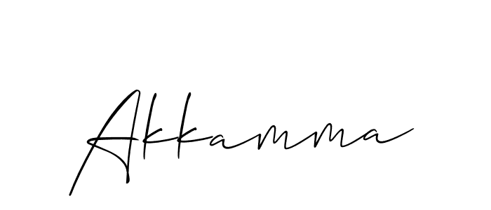 Use a signature maker to create a handwritten signature online. With this signature software, you can design (Allison_Script) your own signature for name Akkamma. Akkamma signature style 2 images and pictures png