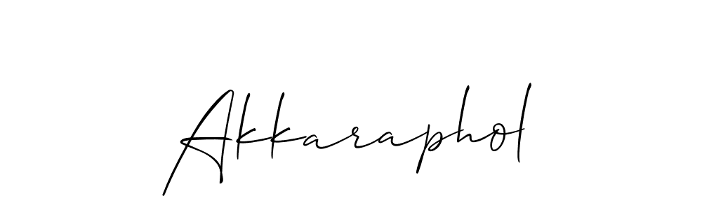 Create a beautiful signature design for name Akkaraphol. With this signature (Allison_Script) fonts, you can make a handwritten signature for free. Akkaraphol signature style 2 images and pictures png