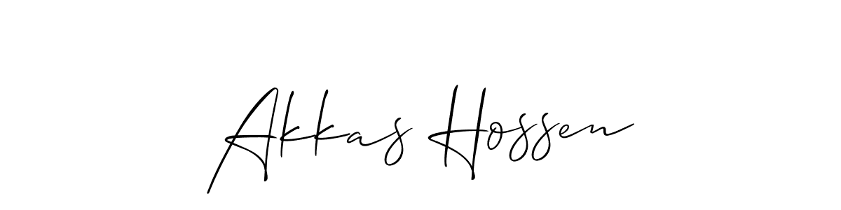 Make a short Akkas Hossen signature style. Manage your documents anywhere anytime using Allison_Script. Create and add eSignatures, submit forms, share and send files easily. Akkas Hossen signature style 2 images and pictures png