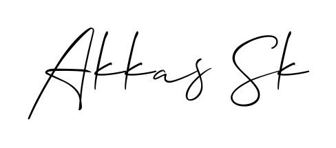 The best way (Allison_Script) to make a short signature is to pick only two or three words in your name. For converting this name Akkas Sk. Akkas Sk signature style 2 images and pictures png