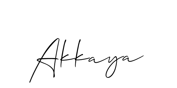 Similarly Allison_Script is the best handwritten signature design. Signature creator online .You can use it as an online autograph creator for name Akkaya. Akkaya signature style 2 images and pictures png