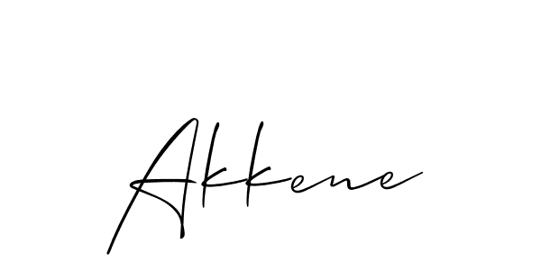 Akkene stylish signature style. Best Handwritten Sign (Allison_Script) for my name. Handwritten Signature Collection Ideas for my name Akkene. Akkene signature style 2 images and pictures png