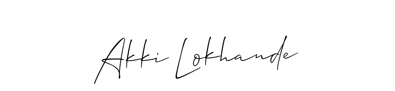 Here are the top 10 professional signature styles for the name Akki Lokhande. These are the best autograph styles you can use for your name. Akki Lokhande signature style 2 images and pictures png