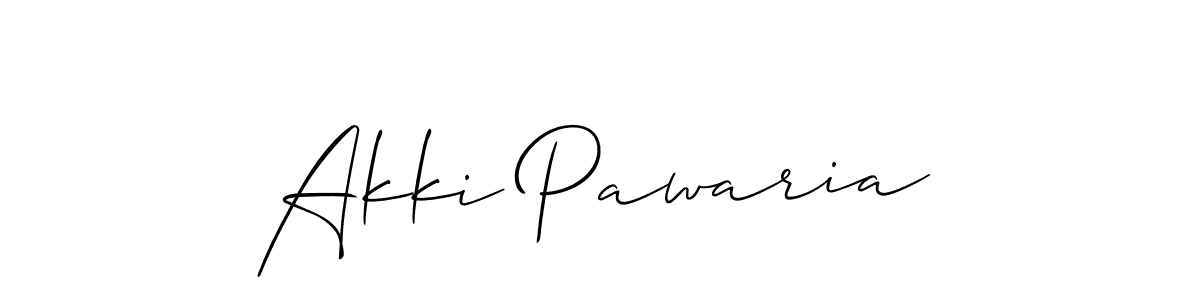 if you are searching for the best signature style for your name Akki Pawaria. so please give up your signature search. here we have designed multiple signature styles  using Allison_Script. Akki Pawaria signature style 2 images and pictures png