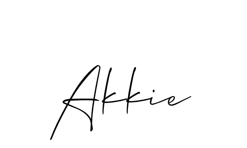 Make a beautiful signature design for name Akkie. With this signature (Allison_Script) style, you can create a handwritten signature for free. Akkie signature style 2 images and pictures png