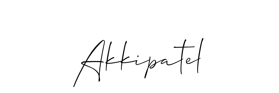Akkipatel stylish signature style. Best Handwritten Sign (Allison_Script) for my name. Handwritten Signature Collection Ideas for my name Akkipatel. Akkipatel signature style 2 images and pictures png