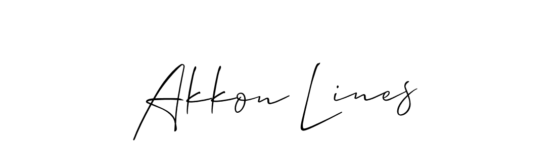 Make a beautiful signature design for name Akkon Lines. Use this online signature maker to create a handwritten signature for free. Akkon Lines signature style 2 images and pictures png