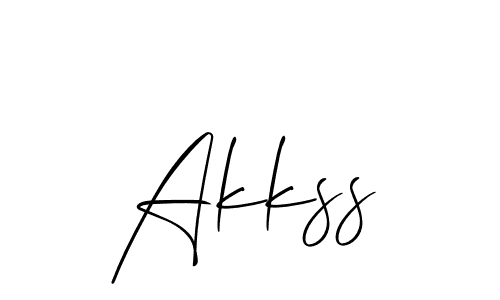 How to make Akkss signature? Allison_Script is a professional autograph style. Create handwritten signature for Akkss name. Akkss signature style 2 images and pictures png