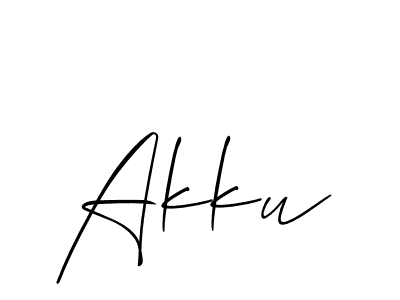 Create a beautiful signature design for name Akku. With this signature (Allison_Script) fonts, you can make a handwritten signature for free. Akku signature style 2 images and pictures png