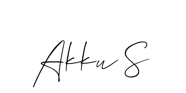 Design your own signature with our free online signature maker. With this signature software, you can create a handwritten (Allison_Script) signature for name Akku S. Akku S signature style 2 images and pictures png