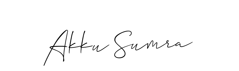 Best and Professional Signature Style for Akku Sumra. Allison_Script Best Signature Style Collection. Akku Sumra signature style 2 images and pictures png