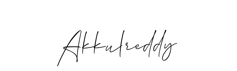 Create a beautiful signature design for name Akkulreddy. With this signature (Allison_Script) fonts, you can make a handwritten signature for free. Akkulreddy signature style 2 images and pictures png