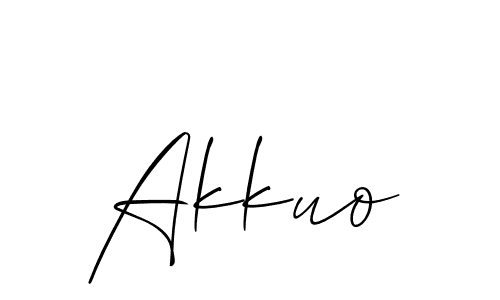 It looks lik you need a new signature style for name Akkuo. Design unique handwritten (Allison_Script) signature with our free signature maker in just a few clicks. Akkuo signature style 2 images and pictures png