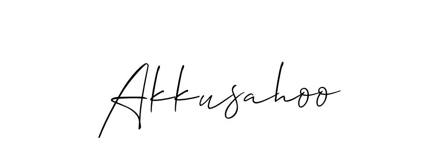 You should practise on your own different ways (Allison_Script) to write your name (Akkusahoo) in signature. don't let someone else do it for you. Akkusahoo signature style 2 images and pictures png