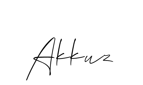 How to make Akkuz name signature. Use Allison_Script style for creating short signs online. This is the latest handwritten sign. Akkuz signature style 2 images and pictures png