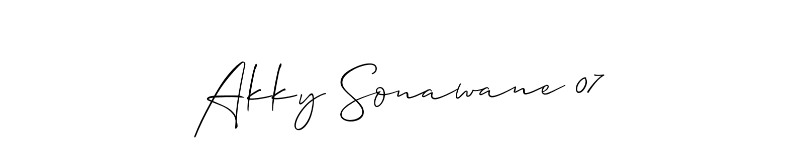 You can use this online signature creator to create a handwritten signature for the name Akky Sonawane 07. This is the best online autograph maker. Akky Sonawane 07 signature style 2 images and pictures png