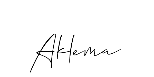 Best and Professional Signature Style for Aklema. Allison_Script Best Signature Style Collection. Aklema signature style 2 images and pictures png