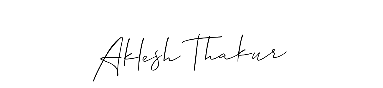 How to make Aklesh Thakur signature? Allison_Script is a professional autograph style. Create handwritten signature for Aklesh Thakur name. Aklesh Thakur signature style 2 images and pictures png