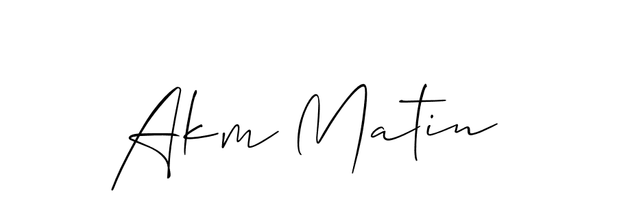 Also we have Akm Matin name is the best signature style. Create professional handwritten signature collection using Allison_Script autograph style. Akm Matin signature style 2 images and pictures png
