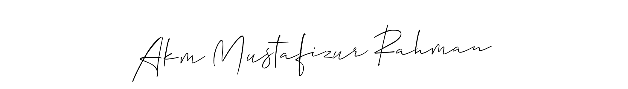 Also You can easily find your signature by using the search form. We will create Akm Mustafizur Rahman name handwritten signature images for you free of cost using Allison_Script sign style. Akm Mustafizur Rahman signature style 2 images and pictures png