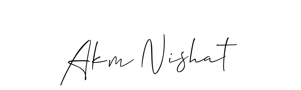 Design your own signature with our free online signature maker. With this signature software, you can create a handwritten (Allison_Script) signature for name Akm Nishat. Akm Nishat signature style 2 images and pictures png