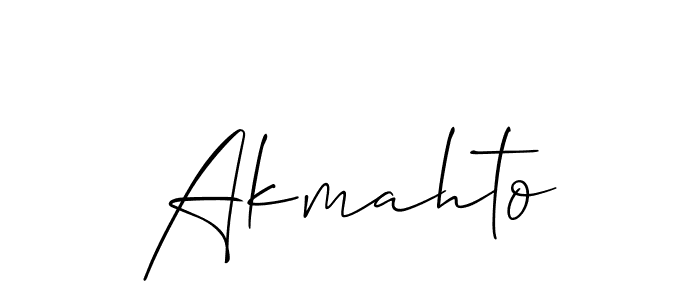 How to make Akmahto signature? Allison_Script is a professional autograph style. Create handwritten signature for Akmahto name. Akmahto signature style 2 images and pictures png