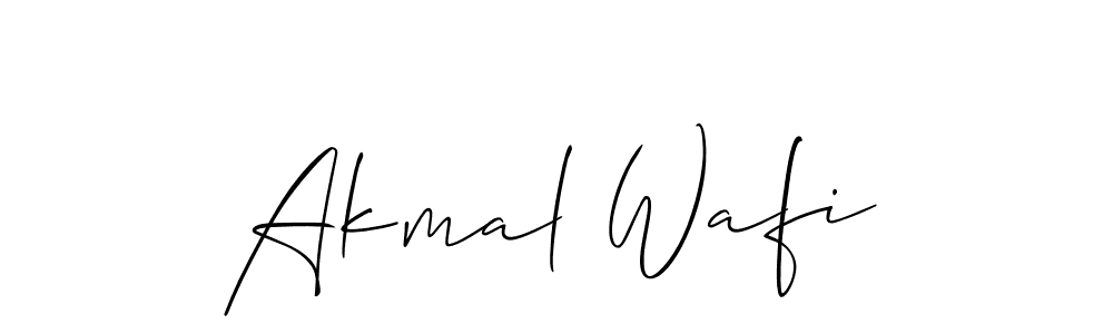 It looks lik you need a new signature style for name Akmal Wafi. Design unique handwritten (Allison_Script) signature with our free signature maker in just a few clicks. Akmal Wafi signature style 2 images and pictures png