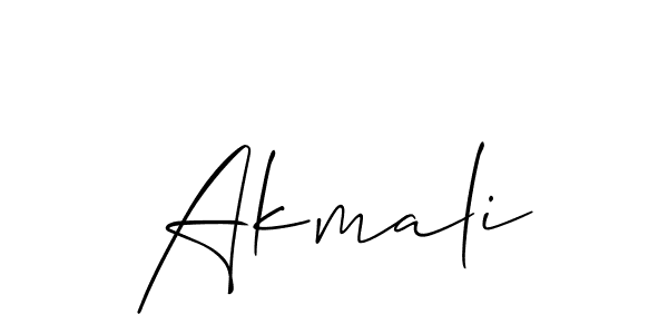 Akmali stylish signature style. Best Handwritten Sign (Allison_Script) for my name. Handwritten Signature Collection Ideas for my name Akmali. Akmali signature style 2 images and pictures png