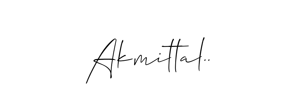 How to make Akmittal.. name signature. Use Allison_Script style for creating short signs online. This is the latest handwritten sign. Akmittal.. signature style 2 images and pictures png