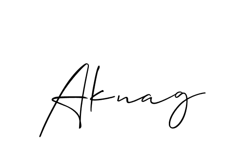 Make a beautiful signature design for name Aknag. Use this online signature maker to create a handwritten signature for free. Aknag signature style 2 images and pictures png