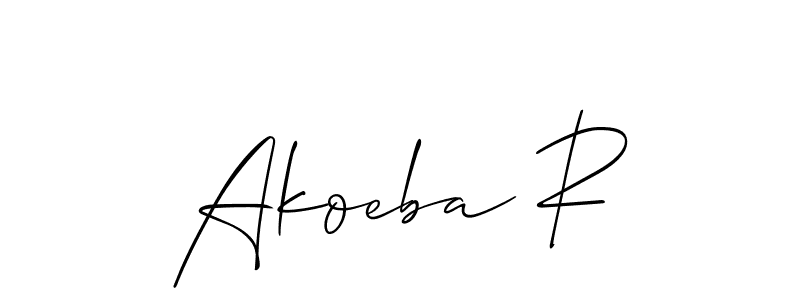 Here are the top 10 professional signature styles for the name Akoeba R. These are the best autograph styles you can use for your name. Akoeba R signature style 2 images and pictures png
