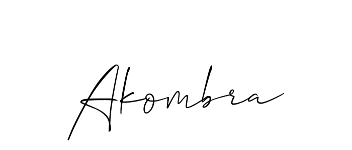 Allison_Script is a professional signature style that is perfect for those who want to add a touch of class to their signature. It is also a great choice for those who want to make their signature more unique. Get Akombra name to fancy signature for free. Akombra signature style 2 images and pictures png