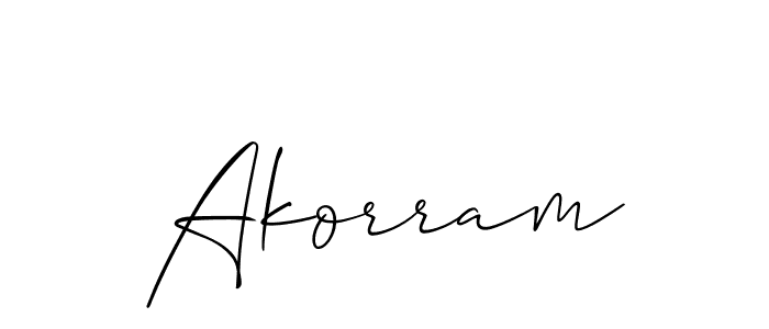 Best and Professional Signature Style for Akorram. Allison_Script Best Signature Style Collection. Akorram signature style 2 images and pictures png