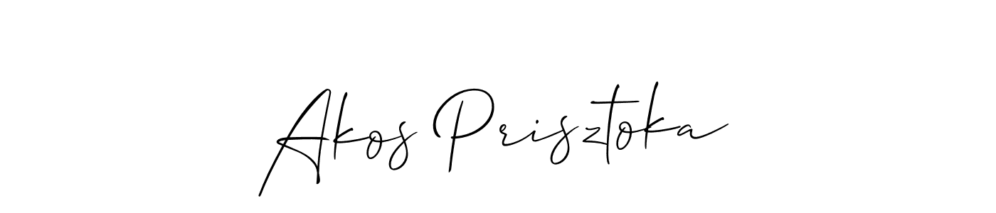 Design your own signature with our free online signature maker. With this signature software, you can create a handwritten (Allison_Script) signature for name Akos Prisztoka. Akos Prisztoka signature style 2 images and pictures png