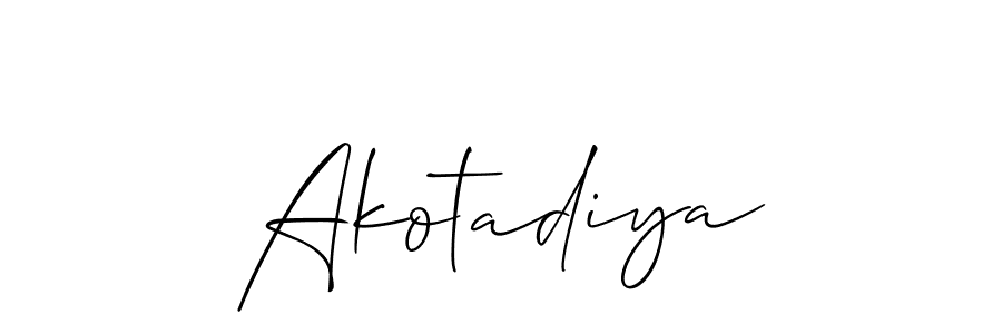 Also You can easily find your signature by using the search form. We will create Akotadiya name handwritten signature images for you free of cost using Allison_Script sign style. Akotadiya signature style 2 images and pictures png