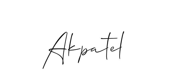 Once you've used our free online signature maker to create your best signature Allison_Script style, it's time to enjoy all of the benefits that Akpatel name signing documents. Akpatel signature style 2 images and pictures png