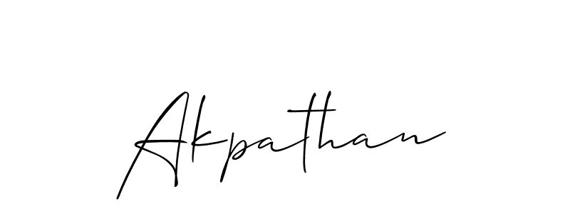 How to make Akpathan name signature. Use Allison_Script style for creating short signs online. This is the latest handwritten sign. Akpathan signature style 2 images and pictures png