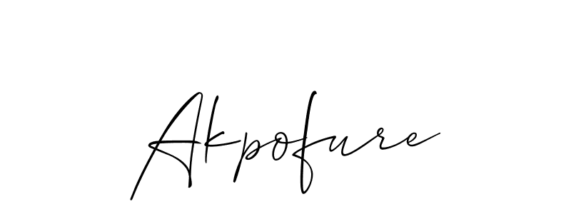How to make Akpofure signature? Allison_Script is a professional autograph style. Create handwritten signature for Akpofure name. Akpofure signature style 2 images and pictures png