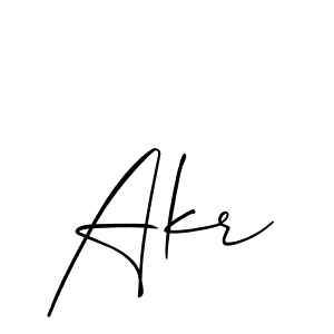 Create a beautiful signature design for name Akr. With this signature (Allison_Script) fonts, you can make a handwritten signature for free. Akr signature style 2 images and pictures png